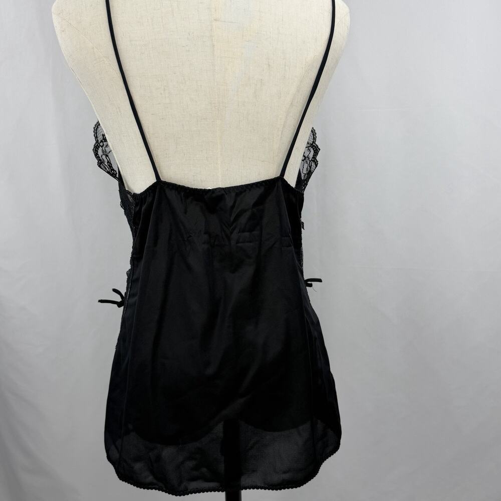 Vintage Sears Black Lace Lingerie Set Robe Slip Dress Sheer Babydoll 70s 80s Sm - Picture 7 of 8